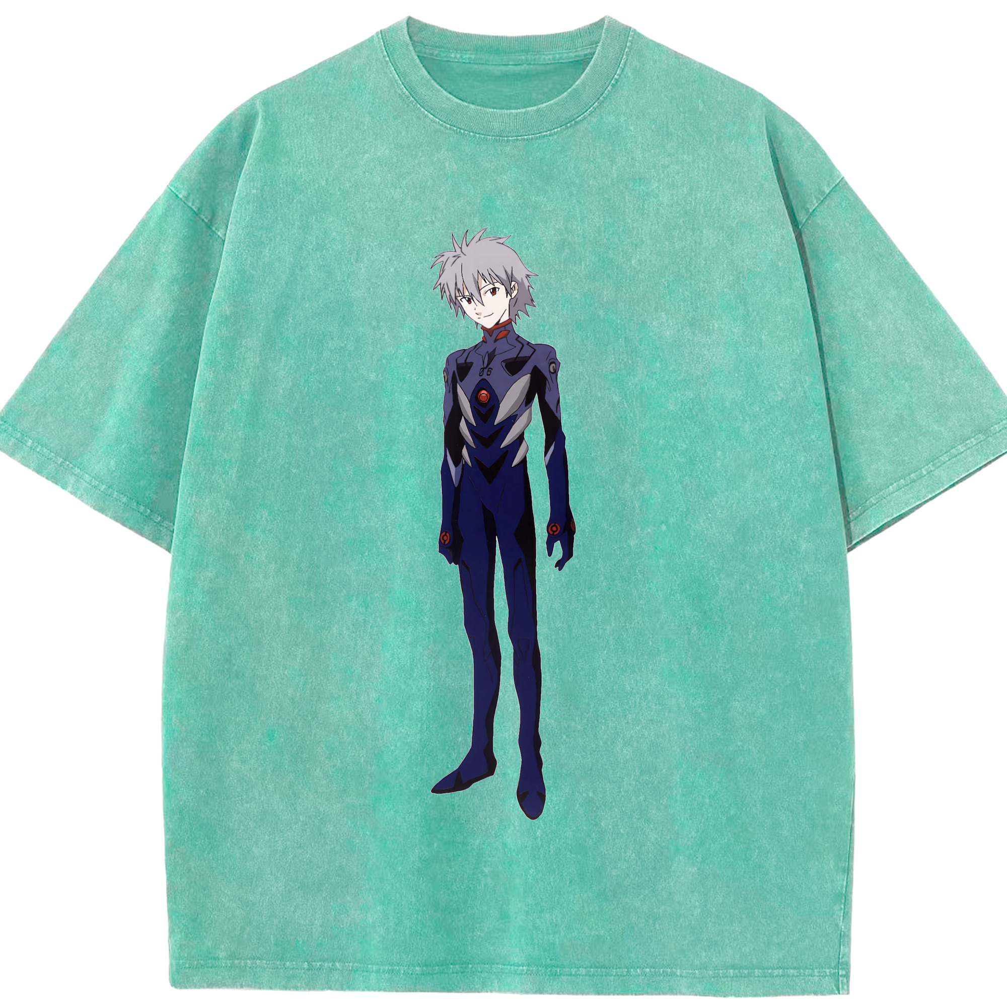 （画像用） EVA 新世紀エヴァンゲリオン 綿100% ヴィンテージ風 半袖Tシャツ（フロントプリント）